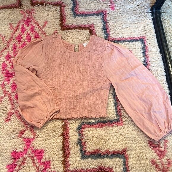 Cotton Candy LA Smcked pink longsleeve crop top - Picture 1 of 8